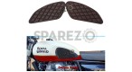 Royal Enfield Interceptor and GT 650 Tank Rubber Knee Pad Pair Brown - SPAREZO